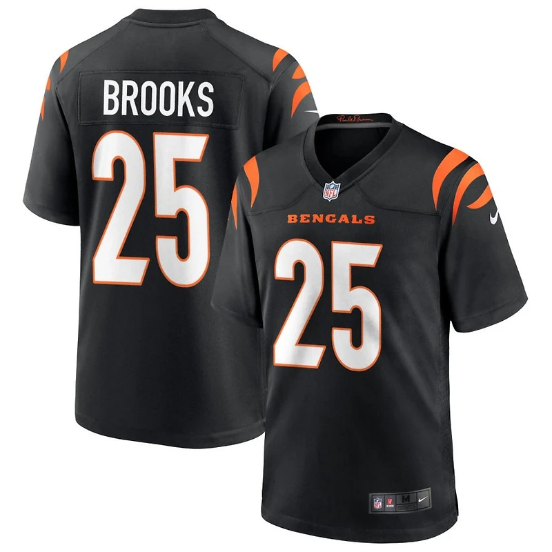 Tahj Brooks Men's Nike Black Cincinnati Bengals Game Custom Jersey