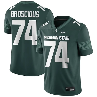 Gavin Broscious Men's Nike Green Michigan State Spartans NIL Pick-A-Player Game Jersey