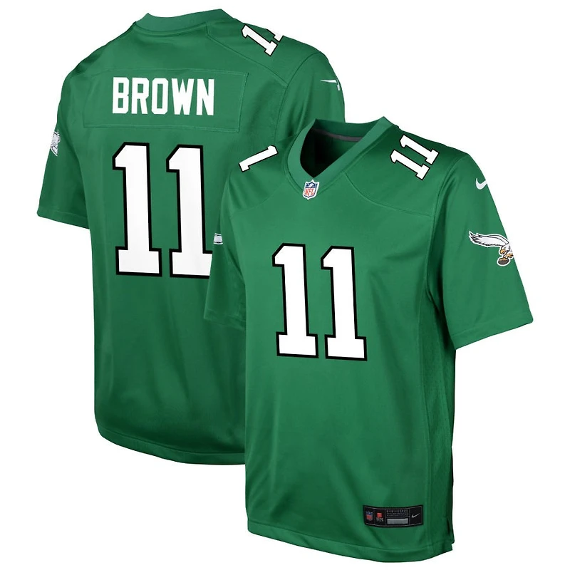 A.J. Brown Youth Nike Kelly Green Philadelphia Eagles Alternate Custom Game Jersey