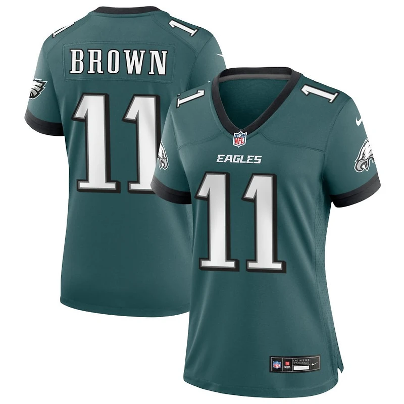 A.J. Brown Women's Nike Midnight Green Philadelphia Eagles Custom Game Jersey