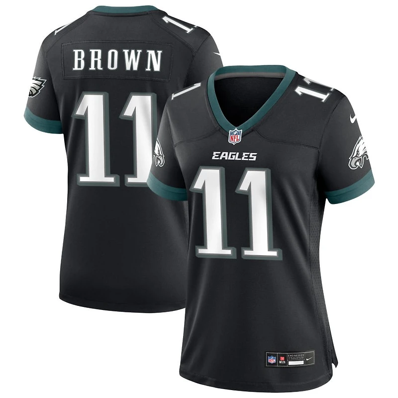 A.J. Brown Women's Nike Black Philadelphia Eagles Alternate Custom Game Jersey