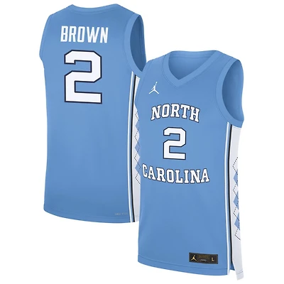 James Brown Men's Jordan Brand Carolina Blue North Carolina Tar Heels NIL Pick-A-Player Men's Basketball Jersey