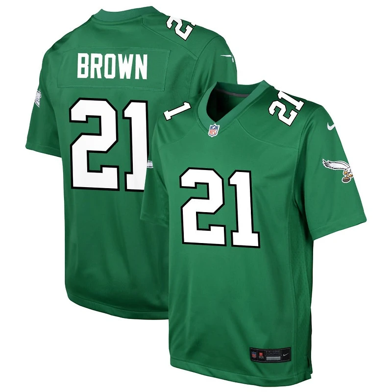 Sydney Brown Youth Nike Kelly Green Philadelphia Eagles Alternate Custom Game Jersey