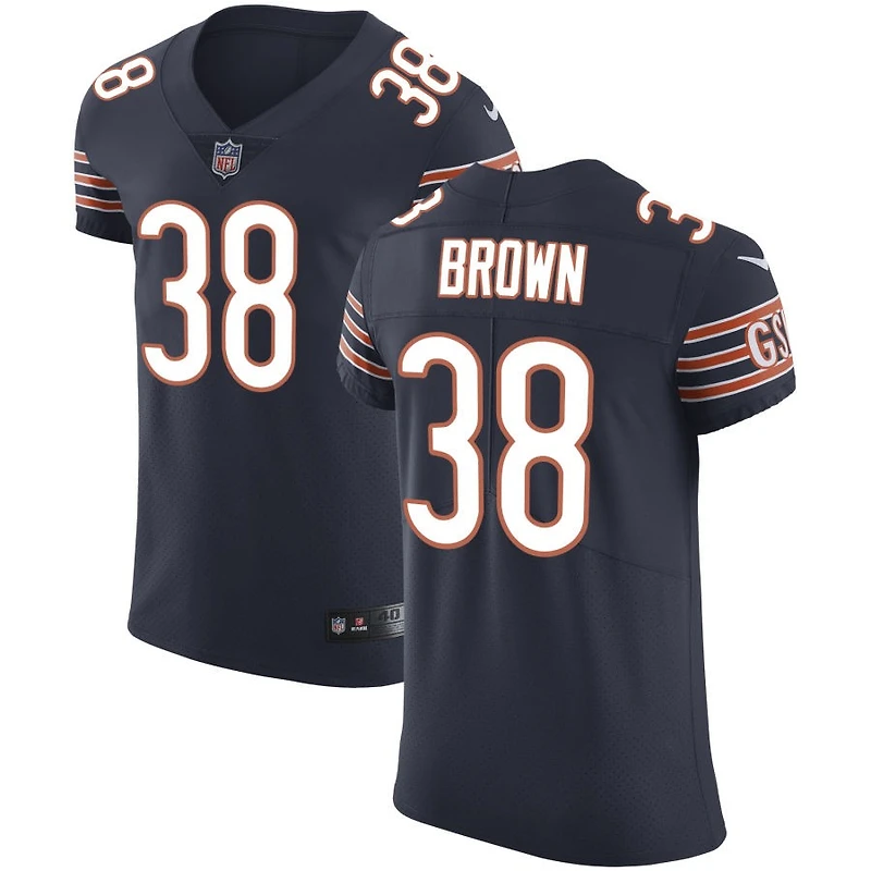 Brittain Brown Men's Nike Navy Chicago Bears Vapor Untouchable Custom Elite Jersey