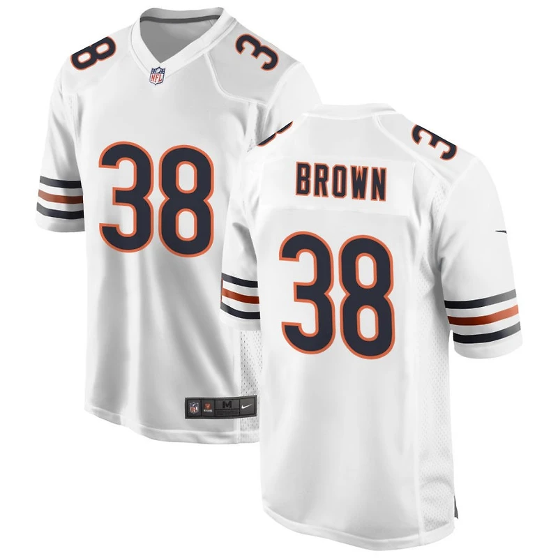 Brittain Brown Men's Nike White Chicago Bears Custom Game Jersey
