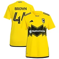 Tristan Brown Women's adidas  Yellow Columbus Crew 2024 The Home Kit Replica Custom Jersey