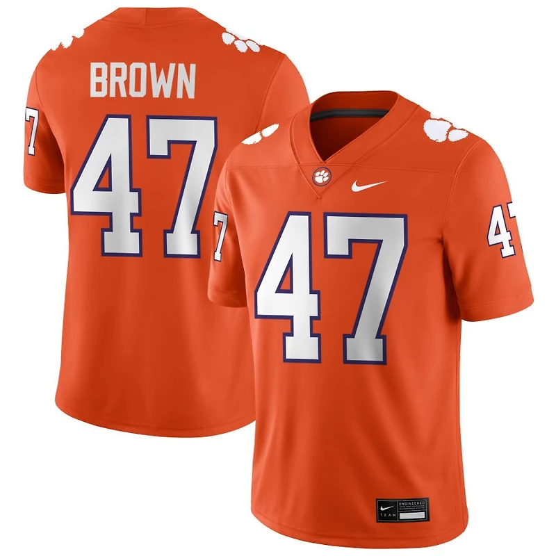 Sammy Brown Men's Nike Orange Clemson Tigers NIL Pick-A-Player Game Jersey