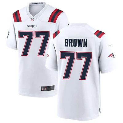 Ben Brown Men's Nike White New England Patriots Custom Game Jersey