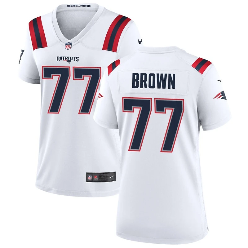 Ben Brown Women's Nike New England Patriots White Custom Game Jersey