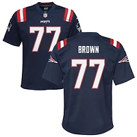 Ben Brown Youth Nike Navy New England Patriots Custom Game Jersey