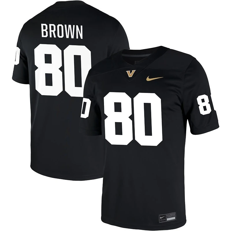 Tristen Brown Men's Nike Black Vanderbilt Commodores NIL Pick-A-Player Game Jersey