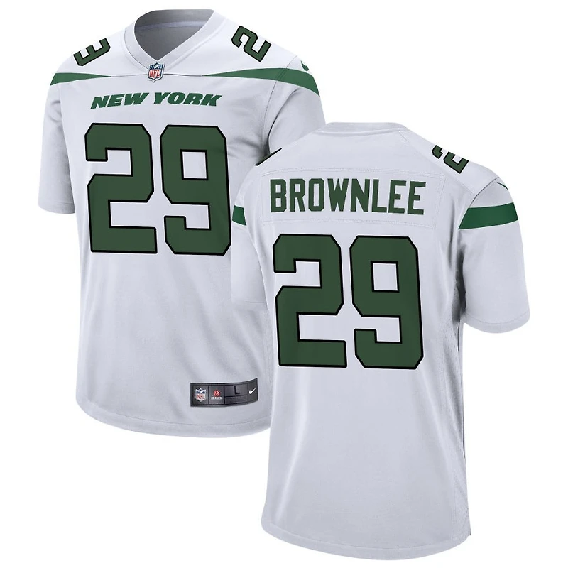 Jarvis Brownlee Men's Nike White New York Jets Custom Game Jersey