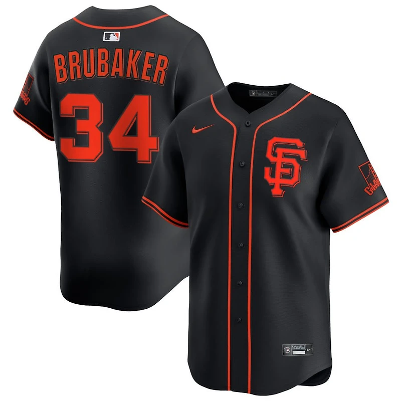 JT Brubaker Men's Nike Black San Francisco Giants Alternate Limited Custom Jersey