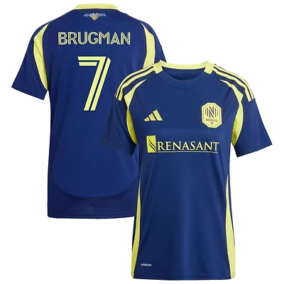 Gaston Brugman Women's adidas  Navy Nashville SC 2025 The Heart of Nashville Kit Replica Custom Jersey