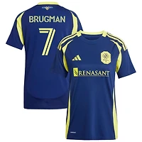 Gaston Brugman Women's adidas  Navy Nashville SC 2025 The Heart of Nashville Kit Replica Custom Jersey