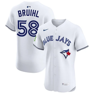 Justin Bruihl Men's Nike White Toronto Blue Jays Home Elite Sponsor Patch Custom Jersey