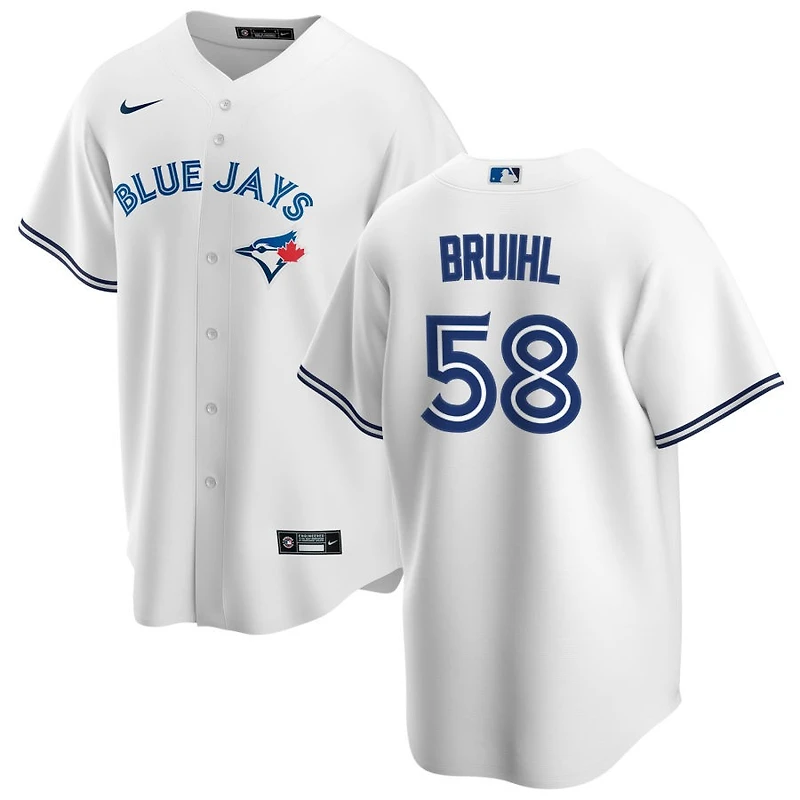 Justin Bruihl Men's Nike White Toronto Blue Jays Home Replica Custom Jersey