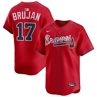 Vidal Brujan Men's Nike Red Atlanta Braves Alternate Limited Custom Jersey