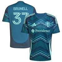 Snyder Brunell Men's adidas  Blue Seattle Sounders FC 2025 The Salish Sea Kit Replica Custom Jersey
