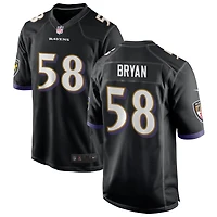 Taven Bryan Men's Nike Black Baltimore Ravens Alternate Custom Game Jersey