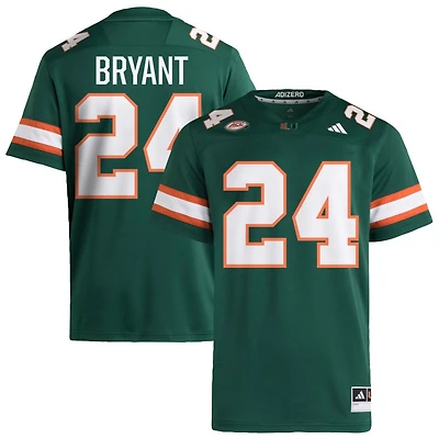 Malik Bryant Men's adidas  Green Miami Hurricanes NIL Pick-A-Player Alternate Premier Football Jersey