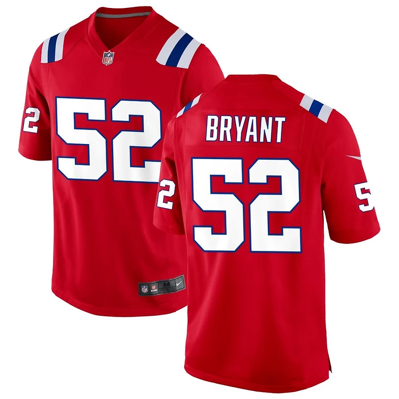 Marcus Bryant Men's Nike Red New England Patriots Alternate Custom Jersey