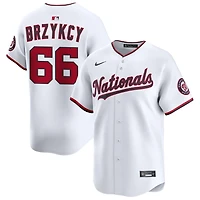 Zach Brzykcy Youth Nike  White Washington Nationals Home Custom Limited Jersey