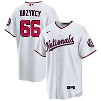 Zach Brzykcy Youth Nike White Washington Nationals Replica Custom Jersey