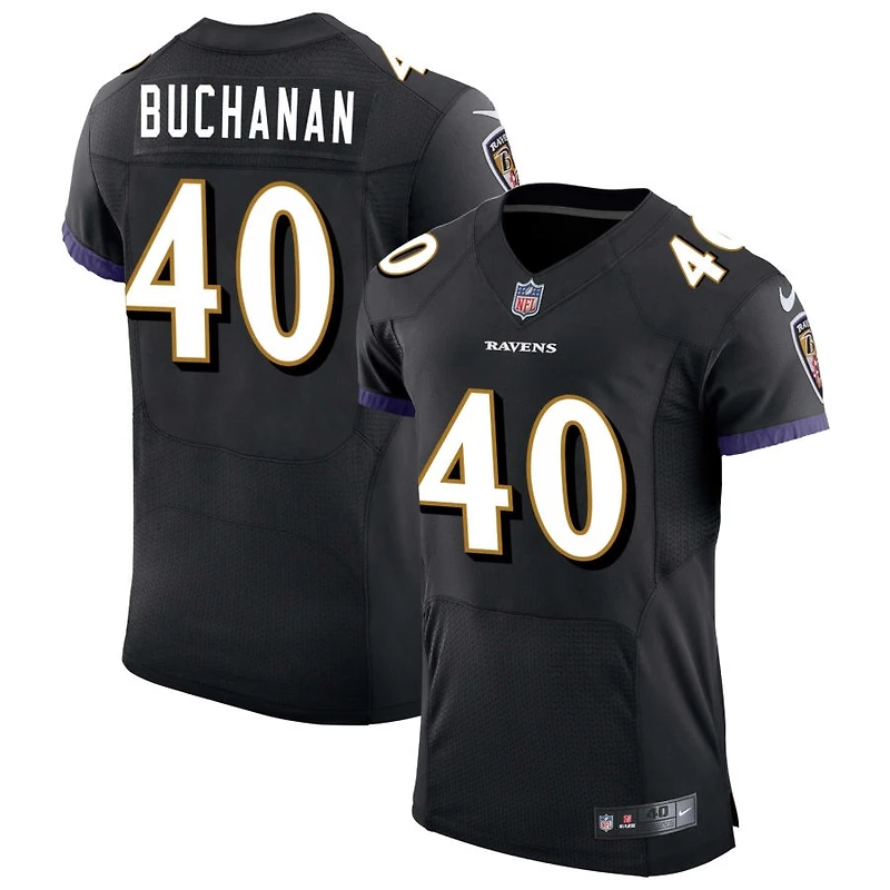 Teddye Buchanan Men's Nike Black Baltimore Ravens Speed Machine Elite Custom Jersey