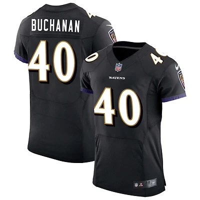Teddye Buchanan Men's Nike Black Baltimore Ravens Speed Machine Elite Custom Jersey