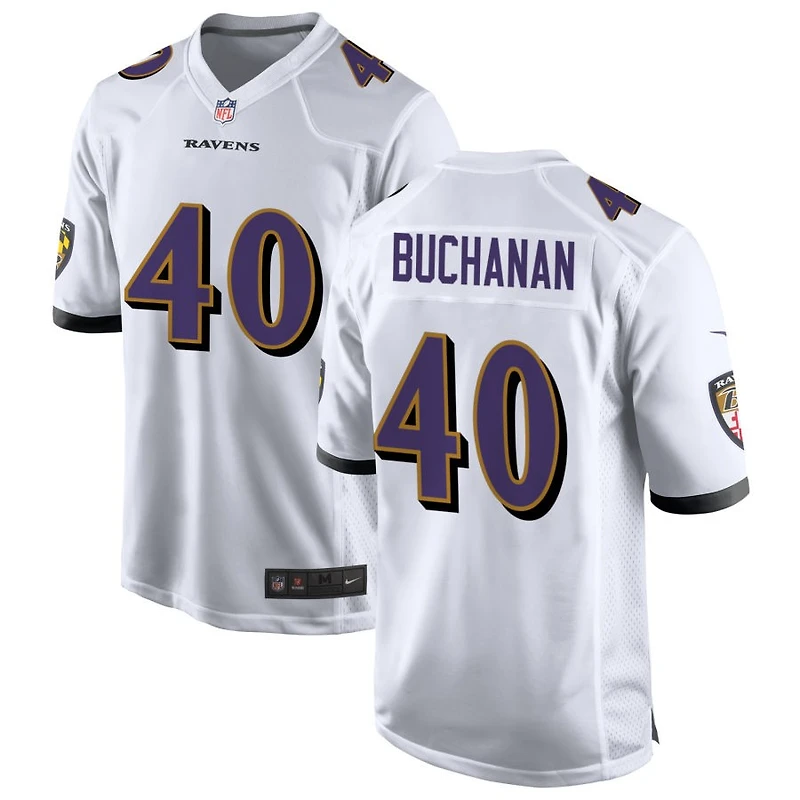 Teddye Buchanan Men's Nike White Baltimore Ravens Custom Game Jersey