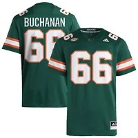 Max Buchanan Men's adidas  Green Miami Hurricanes NIL Pick-A-Player Alternate Premier Football Jersey