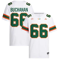 Max Buchanan Men's adidas  White Miami Hurricanes NIL Pick-A-Player White Premier Football Jersey