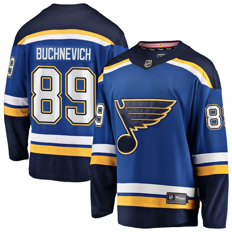 Pavel Buchnevich Men's Fanatics Blue St. Louis Blues Home Breakaway Custom Jersey