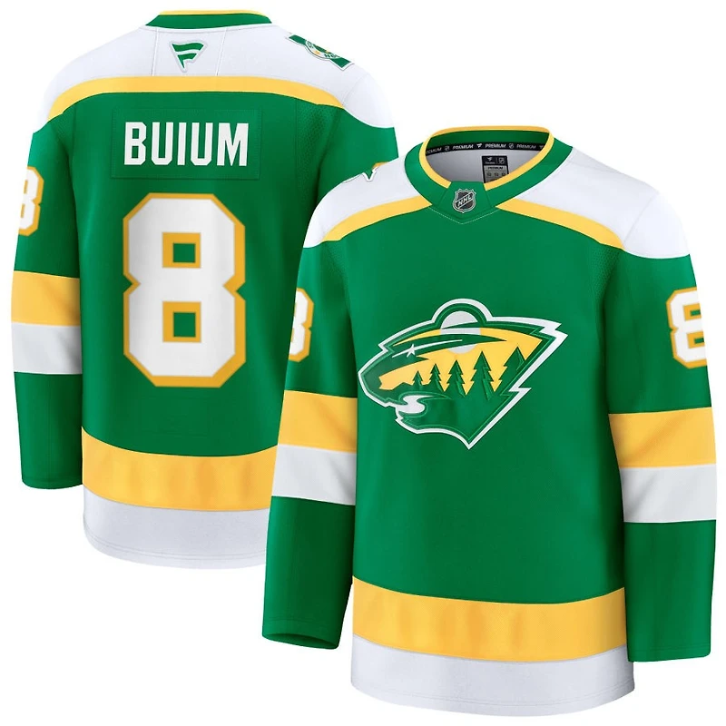 Zeev Buium Men's Fanatics Green Minnesota Wild Alternate Premium Custom Jersey