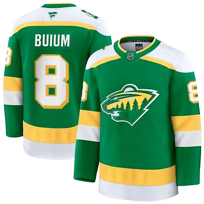 Zeev Buium Men's Fanatics Green Minnesota Wild Alternate Premium Custom Jersey