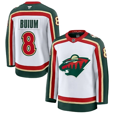 Zeev Buium Men's Fanatics  White Minnesota Wild 25th Anniversary Premium Custom Jersey