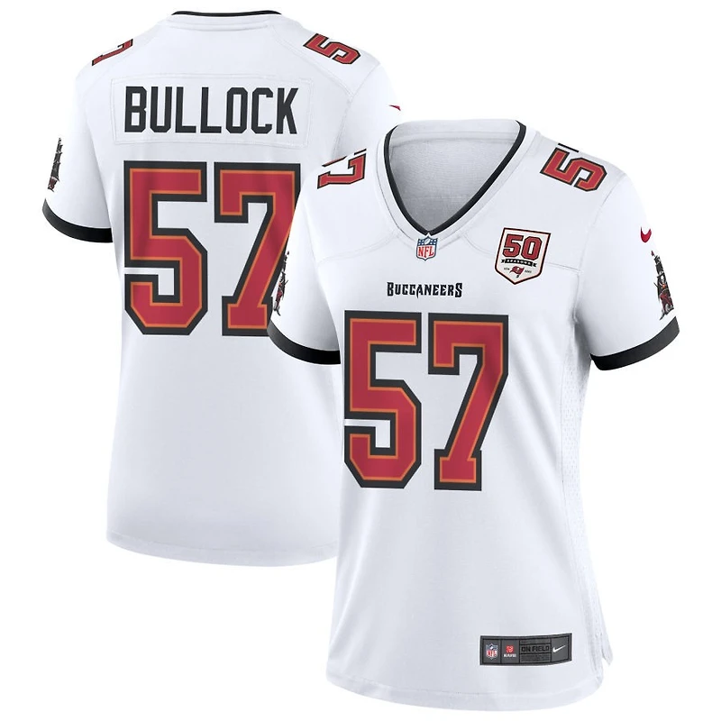 John Bullock Women's Nike White Tampa Bay Buccaneers 50th Season Custom Game Jersey