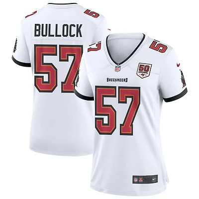John Bullock Women's Nike White Tampa Bay Buccaneers 50th Season Custom Game Jersey