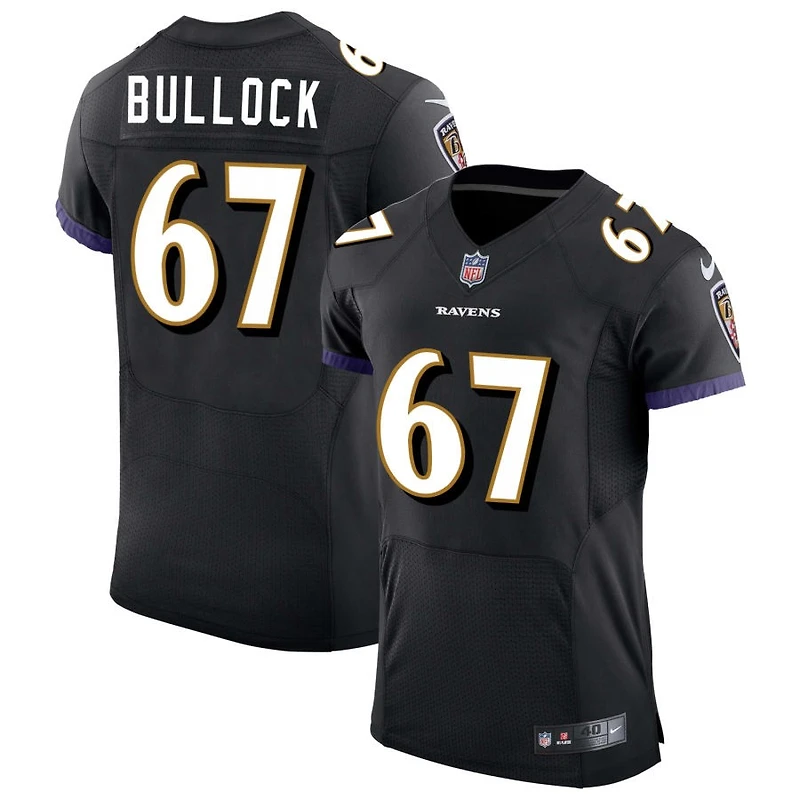 Corey Bullock Men's Nike Black Baltimore Ravens Speed Machine Elite Custom Jersey