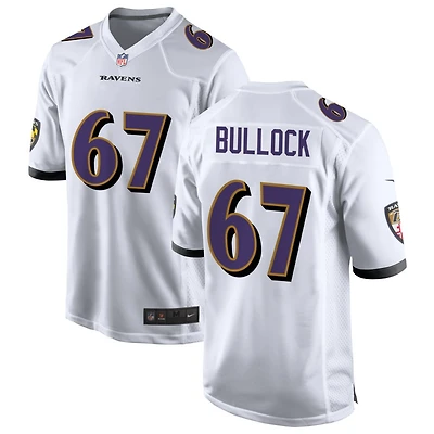 Corey Bullock Men's Nike White Baltimore Ravens Custom Game Jersey
