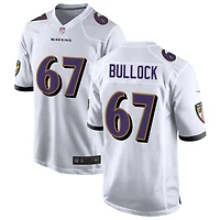 Corey Bullock Men's Nike White Baltimore Ravens Custom Game Jersey