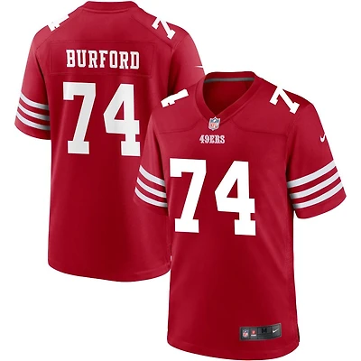 Spencer Burford Men's Nike Scarlet San Francisco 49ers Custom Jersey