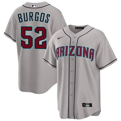 Juan Burgos Men's Nike Gray Arizona Diamondbacks Road Custom Replica Jersey