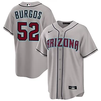 Juan Burgos Men's Nike  Gray Arizona Diamondbacks Road Custom Replica Jersey