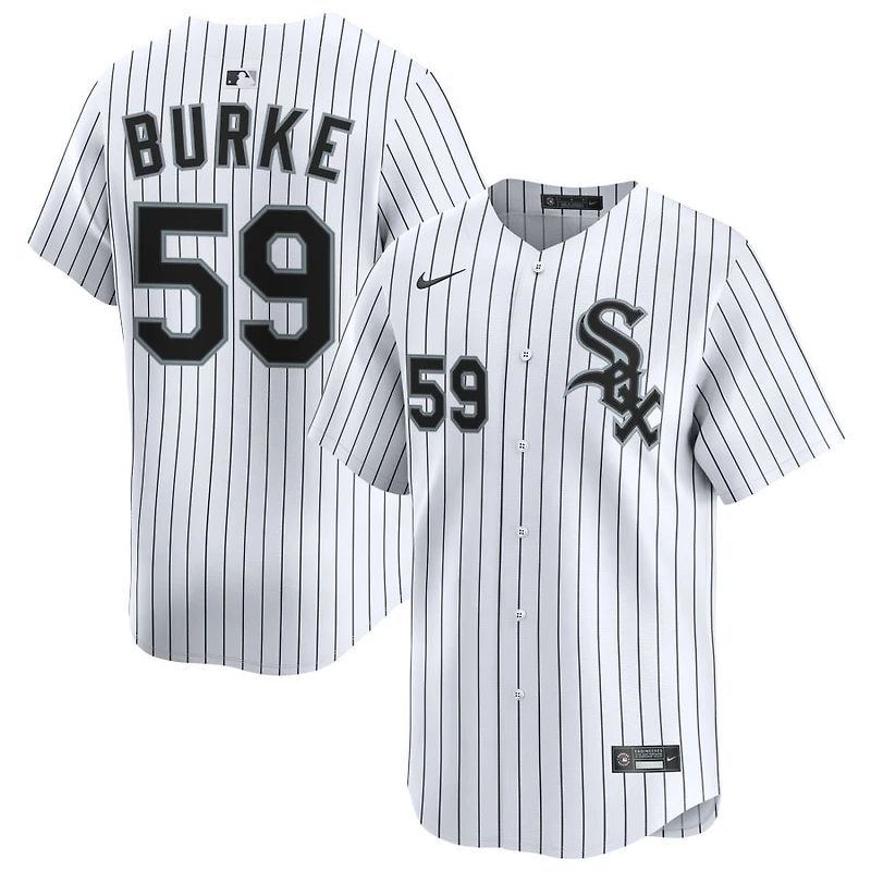 Sean Burke Men's Nike White Chicago White Sox Home Limited Custom Jersey
