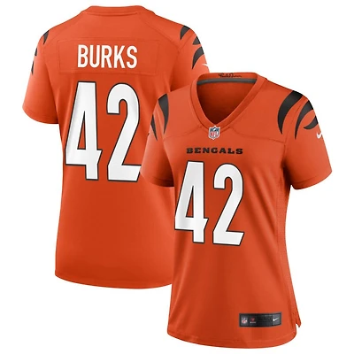 Oren Burks Women's Nike Orange Cincinnati Bengals Alternate Game Custom Jersey