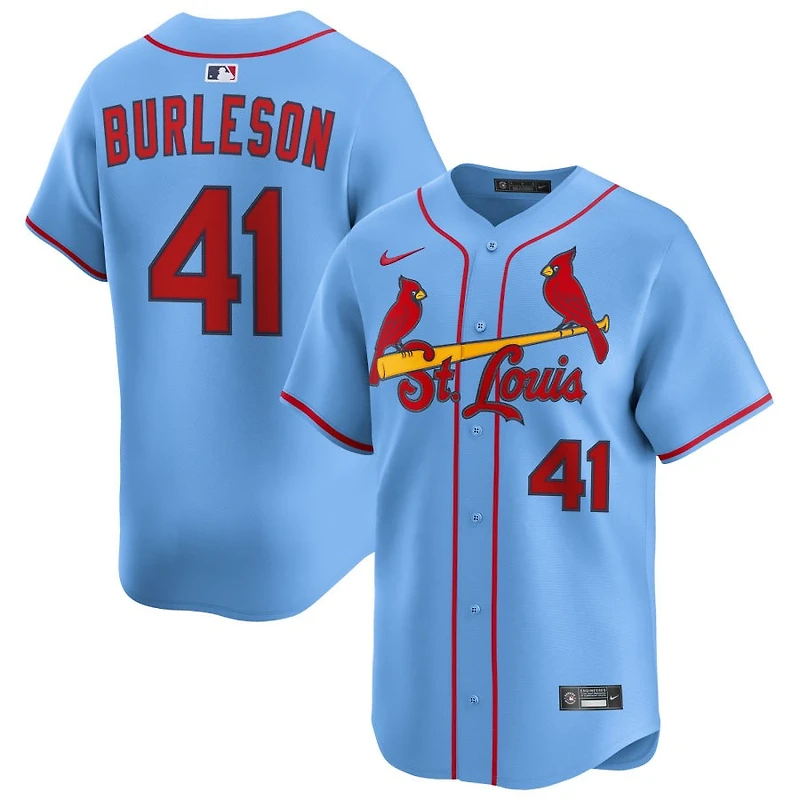 Alec Burleson Men's Nike Light Blue St. Louis Cardinals Alternate Limited Custom Jersey