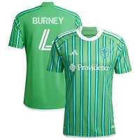 Leo Burney Men's adidas  Green Seattle Sounders FC 2024 The Anniversary Kit Replica Custom Jersey