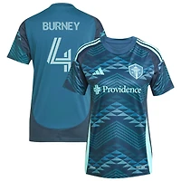 Leo Burney Women's adidas  Blue Seattle Sounders FC 2025 The Salish Sea Kit Replica Custom Jersey